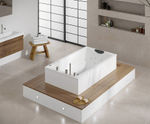 Yasahiro Deep Soaking Tub - compact acrylic Japanese-style bath