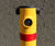 Yellow lockable fold-down steel post for driveways and parking spaces 4