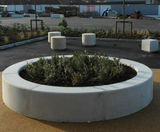 Roosevelt - round precast concrete outdoor planter for public spaces - on this page
