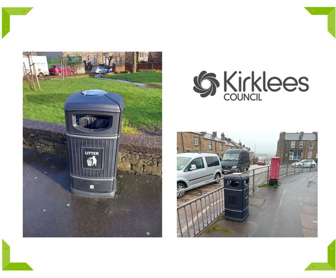 Kirklees Council invest in new street litter bins Leafield Environmental