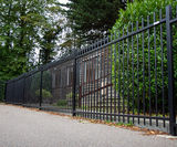 Metal railings and gates provide safety at special needs school - on this page