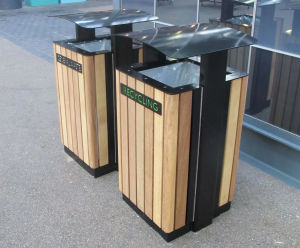 Arca Dual Compartment Square Litter Bin