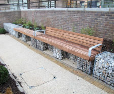 Elements® seat and bench - gabion supports