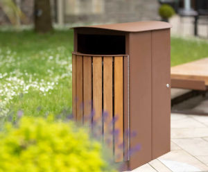 Arca dual compartment round litter bin