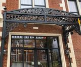 Bespoke metal entrance canopies for hotel - on this page