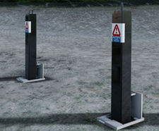 Square RetractaPost 745 - retractable parking post