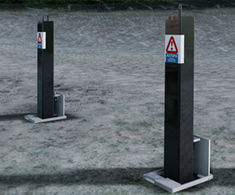 Square RetractaPost 745 - retractable parking post