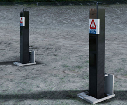 Square RetractaPost 745 - retractable parking post