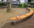 Bespoke curved benches at Mark Street Gardens 1