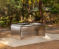 A-Series Double Bench wheelchair-accessible BBQ surround