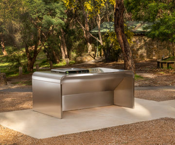A-Series Double Bench wheelchair-accessible BBQ surround