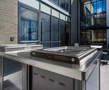 Modular Single Bench electric barbeque surround - by Christie