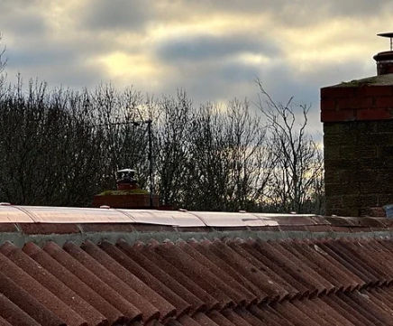 Copper roof ridges