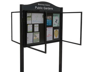 Lynester double-sided noticeboard