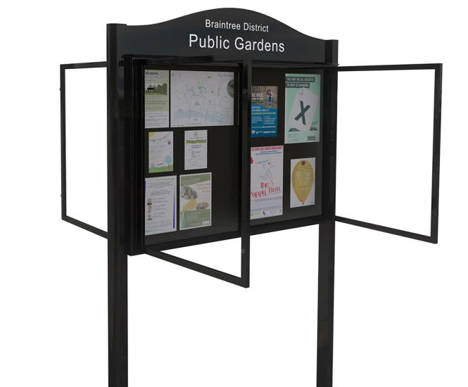 Lynester double-sided noticeboard