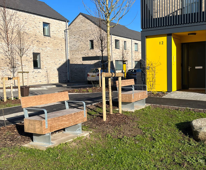 Sustainable reclaimed timber benches - Dunmail, Bristol