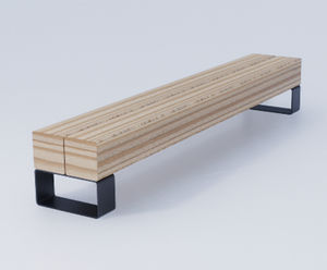 Modern bench with arms clearance