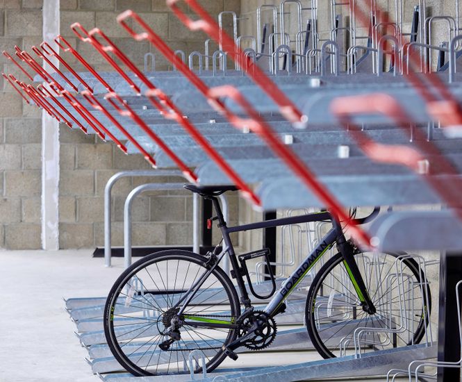Gas Assisted Two Tier Bike Rack