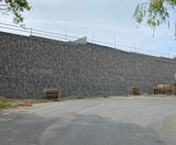 Retaining wall - Ainley Industrial Estate - on this page