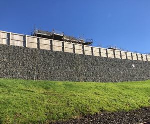 Mass gravity retaining walls for Barratt Homes development