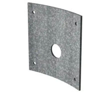 Galvanised steel orifice plates - curved