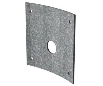 Galvanised steel orifice plates - curved