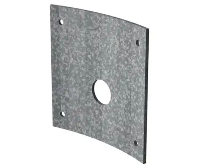 Galvanised steel orifice plates - curved