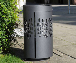 Benkert Type 1410 - stainless steel round litter bins
