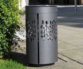 Benkert - Type 1410 stainless steel round litter bins