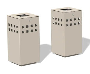 Benkert Type 1310 - stainless steel square litter bins