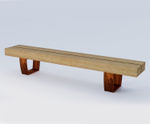 Type 1 up-cycled greenheart timber and corten bench