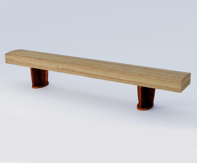 Type 2 up-cycled greenheart timber bench