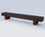 Type 7 up-cycled hardwood timber bench - flat top 1