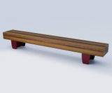 Type 7 up-cycled hardwood timber bench - flat top - on this page