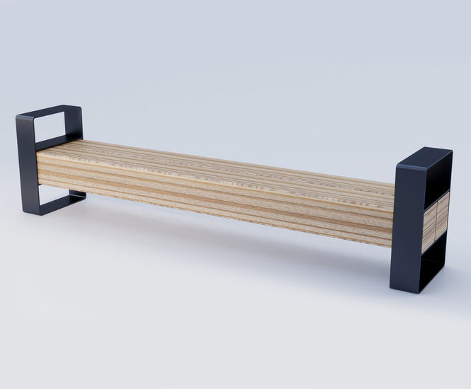 140 Beam Bench with arms