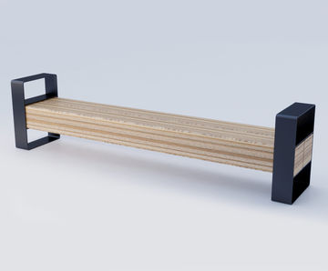 140 Beam Bench with arms