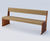 Slab Side Back Bench in up-cycled greenheart and corten 2
