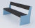 Slab Side Back Bench in up-cycled greenheart and corten 5