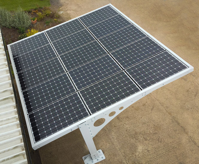 Zenith solar-powered carport - static roof | Zenith Canopy Structures