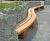 Type 2 curved hardwood timber bench 1