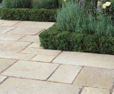 Honey Cathedral hand-cut limestone paving and setts