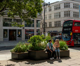 Temporary bespoke seating and planters - Oxford Street - on this page