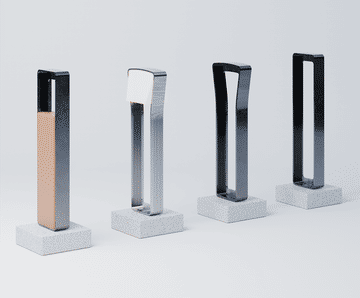 Tee - customisable steel bollard range with optional lighting