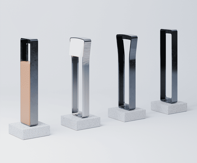 Tee - customisable steel bollard range with optional lighting
