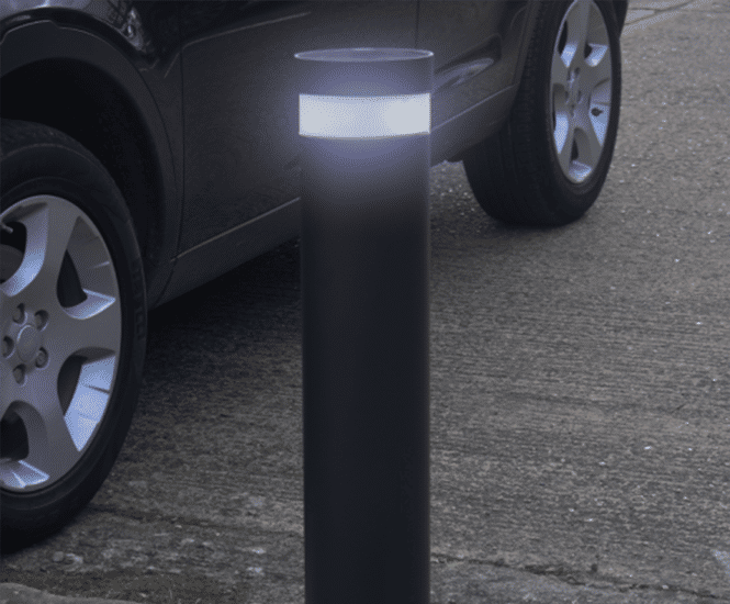 Car Park - solar-powered illuminated bollard
