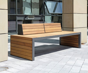 Linares contemporary steel and timber seating