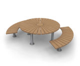 Halo Sunburst timber and metal picnic table and bench set - on this page