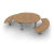 Halo Sunburst timber and metal picnic table and bench set 1
