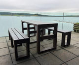 Cube - recycled plastic picnic table and bench set - on this page