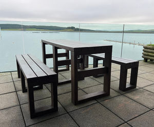 Cube - recycled plastic picnic table and bench set